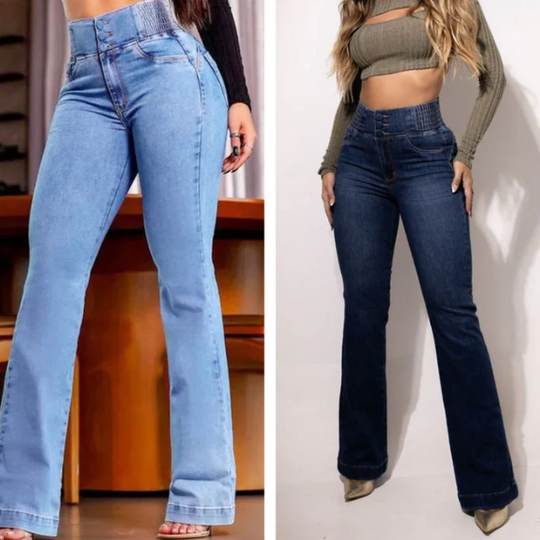 Damen Zeitlose Denim-Schlaghose