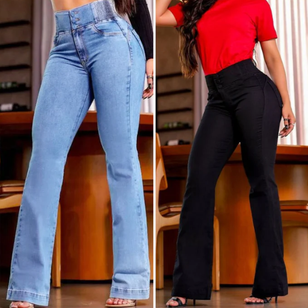 Damen Zeitlose Denim-Schlaghose