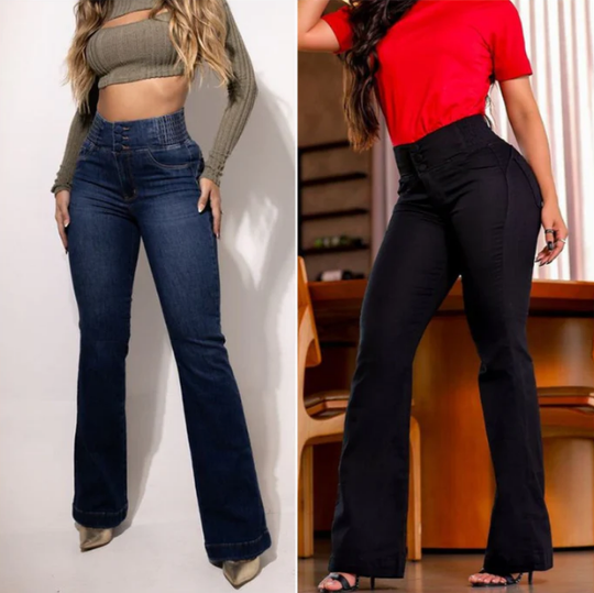 Damen Zeitlose Denim-Schlaghose