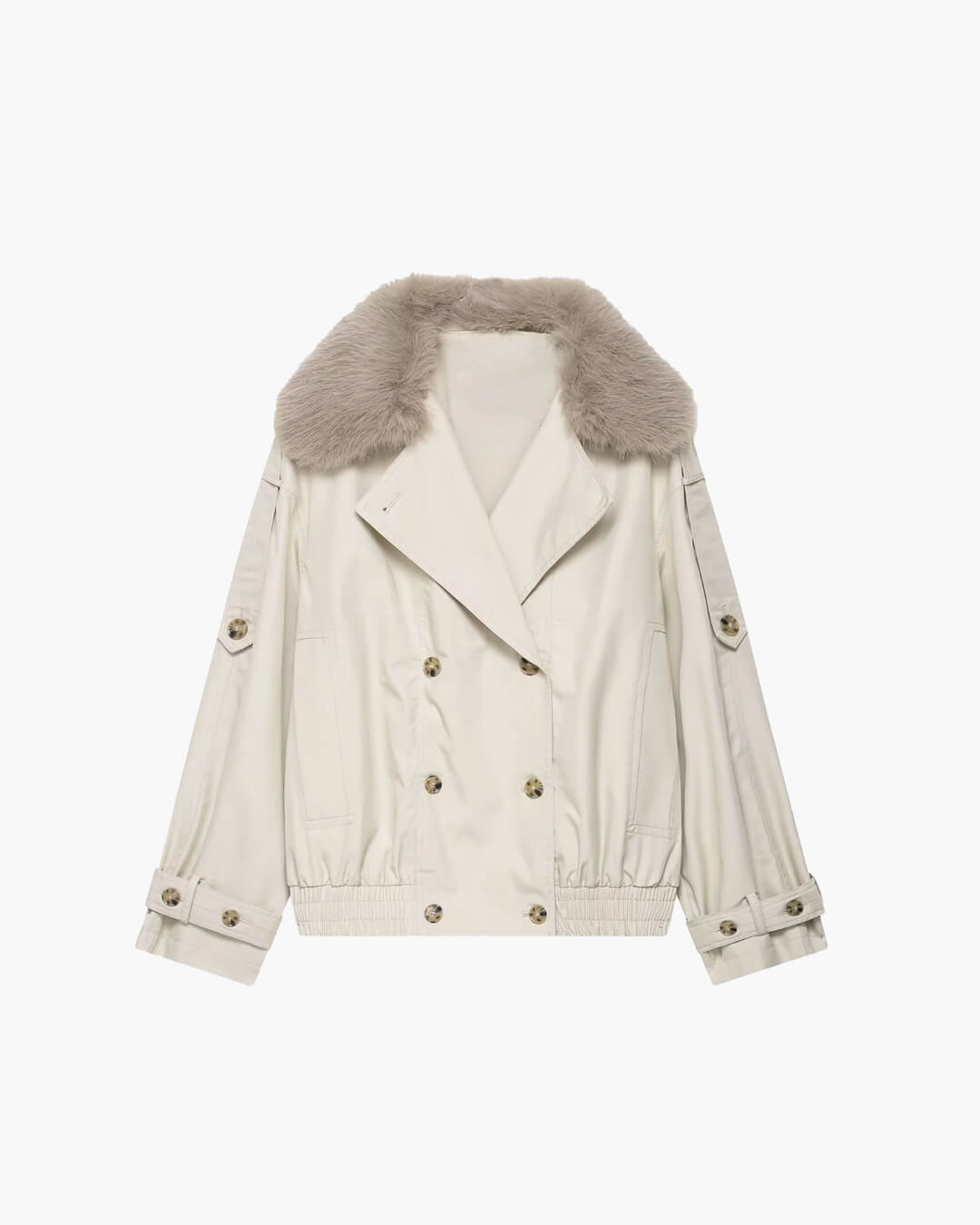 R&B | Trenchcoat mit Kunstfell