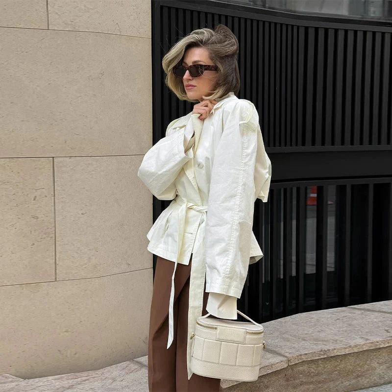 R&B | Stehkragen Trenchcoat
