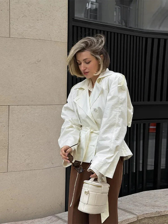 R&B | Stehkragen Trenchcoat