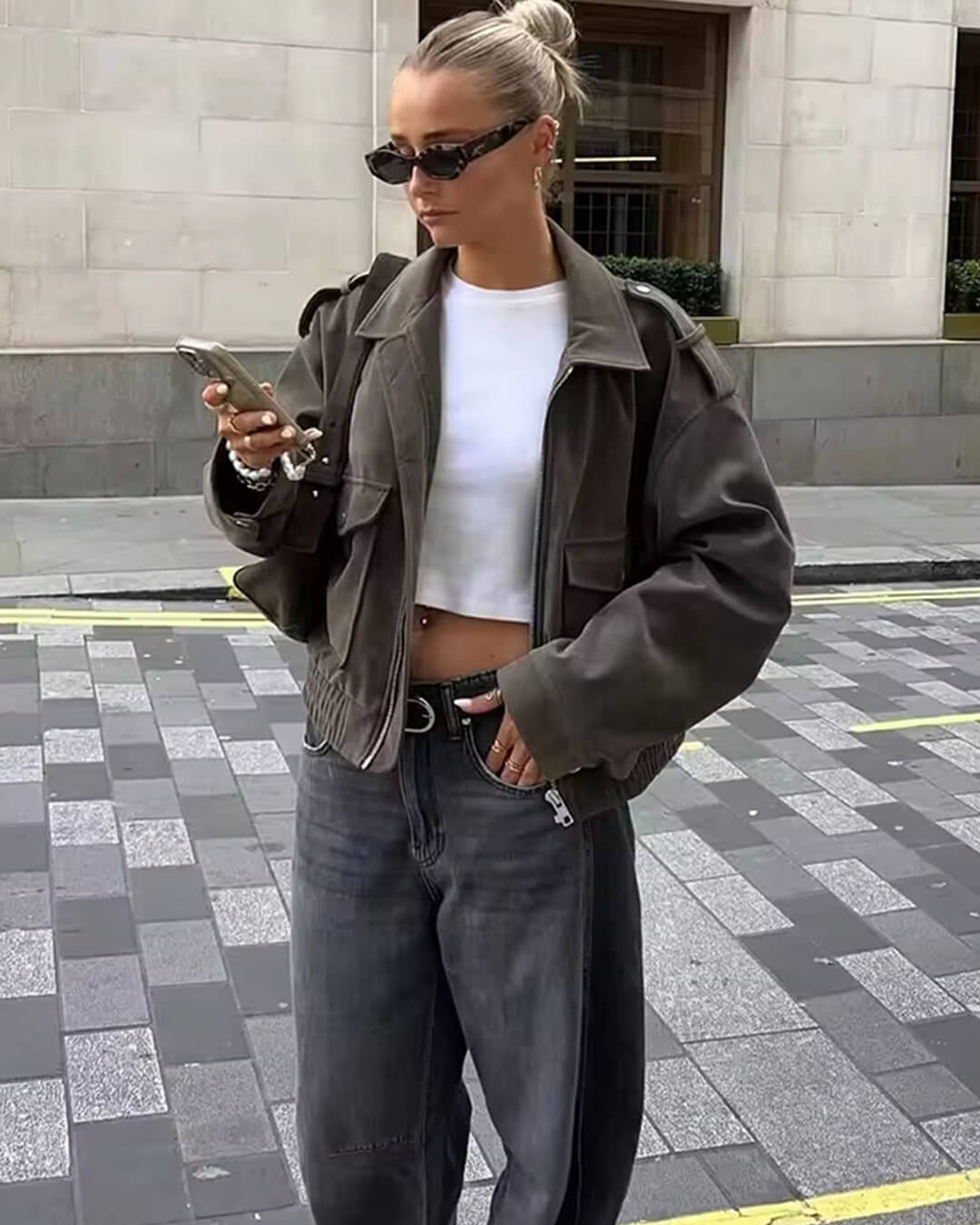 R&B | Suede-Pilotjacke