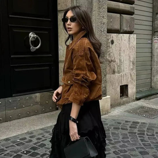R&B | Wildleder Bomberjacke