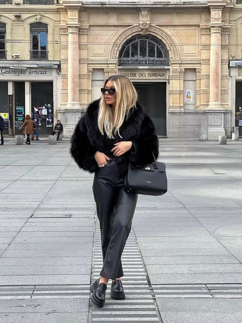 R&B | Faux Fur Mantel