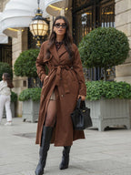 R&B | Kunstleder Trenchcoat