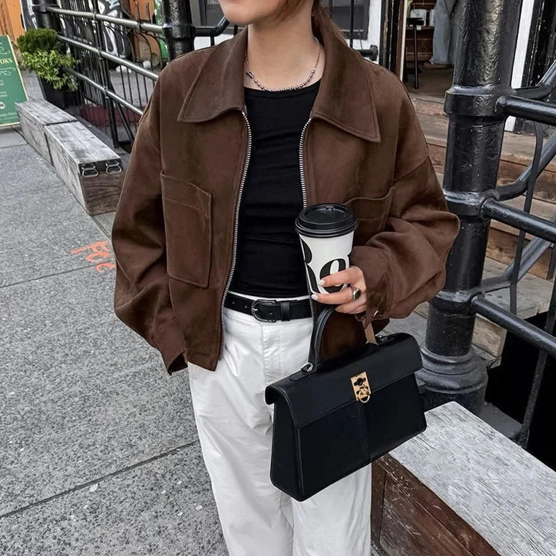 R&B | Wildleder Bomberjacke