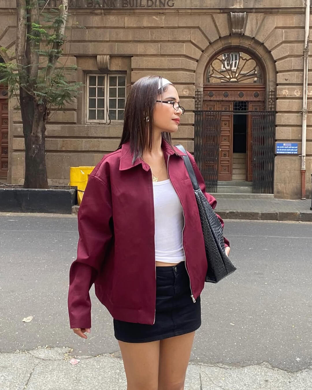 R&B | Burgunder Bomberjacke