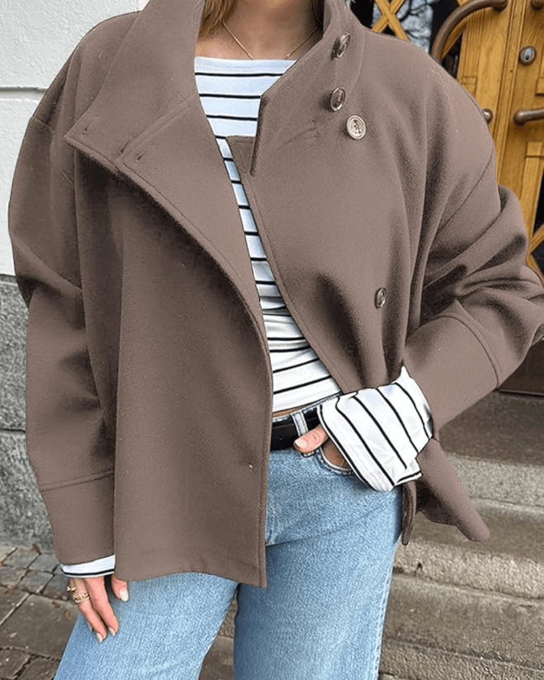 R&B | Elegante Jacke mit Stehkragen