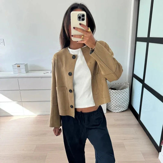 R&B | Jacke Weiches Wildleder