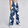 R&B | Damen Baggy Jeans Mit Reißverschluss Weite blaue Hosen