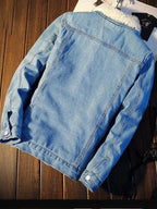 R&B | Sherpa Knopf Fleece Männer Winter Denim Jacke