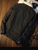 R&B | Sherpa Knopf Fleece Männer Winter Denim Jacke