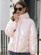 R&B | Glänzende Kapuzen Damen Parka Jacke