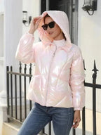 R&B | Glänzende Kapuzen Damen Parka Jacke