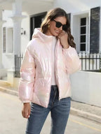R&B | Glänzende Kapuzen Damen Parka Jacke