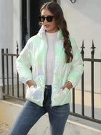 R&B | Glänzende Kapuzen Damen Parka Jacke