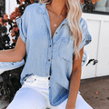 R&B | Damen Top Stilvolle Jeansbluse Lässiger und Moderner Look