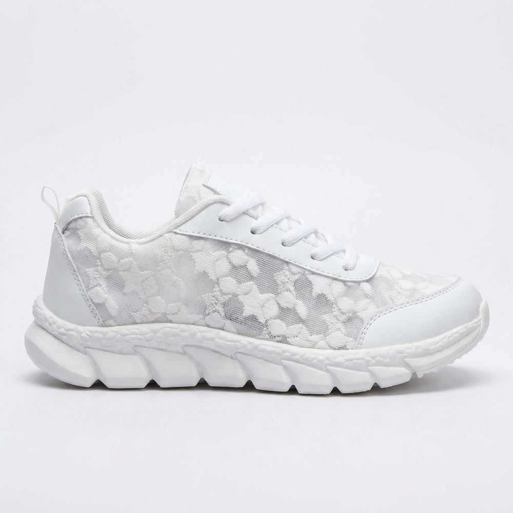 Damen Sneaker mit Schnürung & Mesh-Obermaterial im Chunky-Sohlendesign | R&B