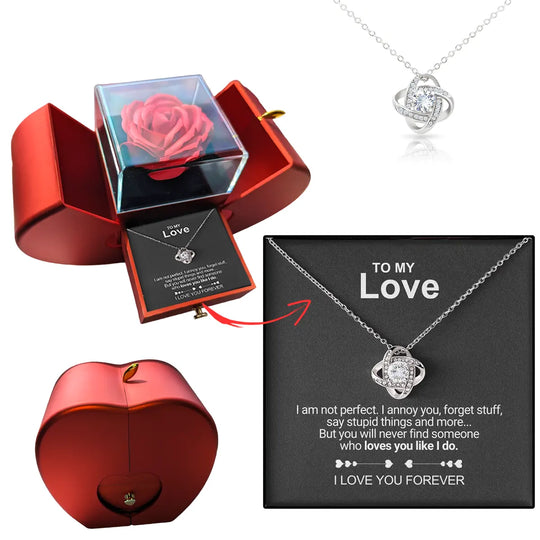 R&B Liebe Halskette Luxus Rose Box