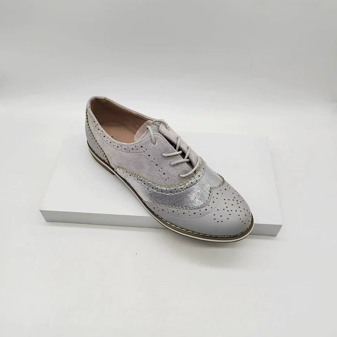 R&B | Brogues Schuhe Echtes Leder Klassische Schnürung Elegantes Perforiertes Design