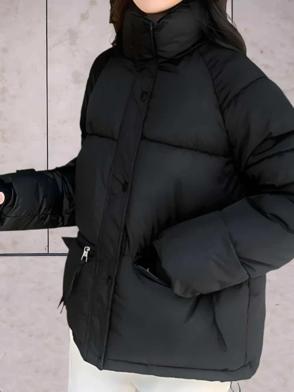 R&B | Parka-Jacke mit Stehkragen und Doppelverschluss