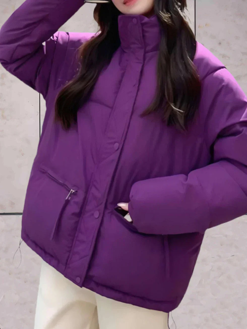 R&B | Parka-Jacke mit Stehkragen und Doppelverschluss