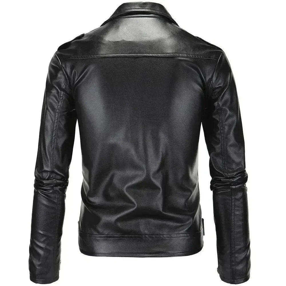 R&B | Slim Fit Biker Herren Lederjacke