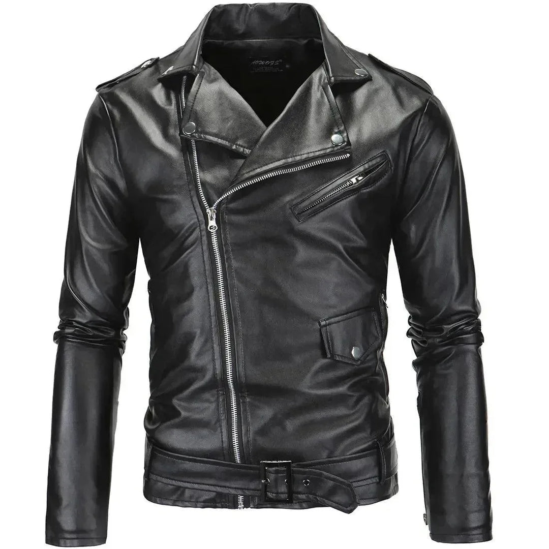 R&B | Slim Fit Biker Herren Lederjacke