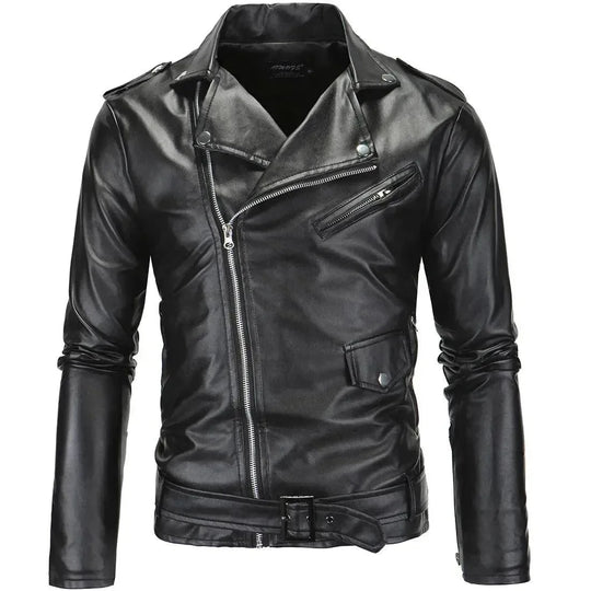R&B | Slim Fit Biker Herren Lederjacke
