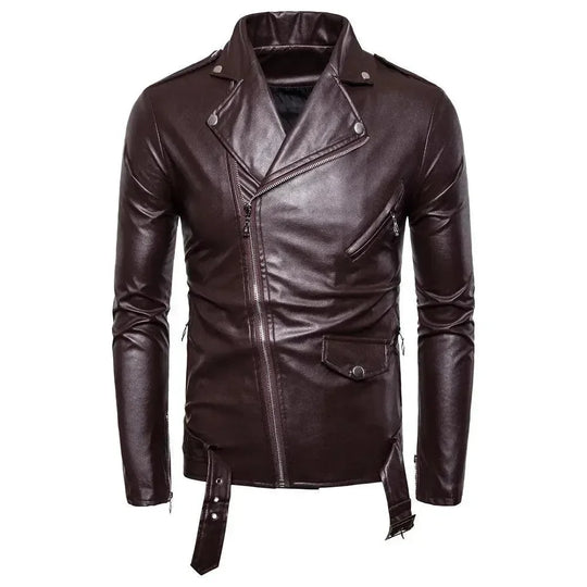 R&B | Slim Fit Biker Herren Lederjacke