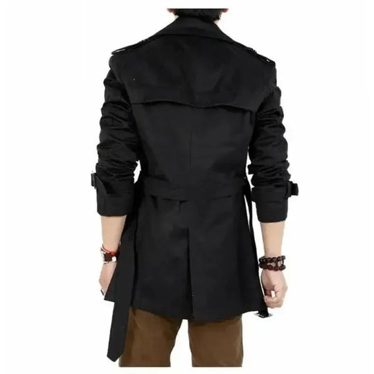 R&B | Slim Fit Doppelreiher Herren-Trenchcoat
