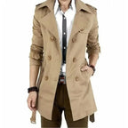 R&B | Slim Fit Doppelreiher Herren-Trenchcoat
