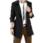 R&B | Slim Fit Doppelreiher Herren-Trenchcoat