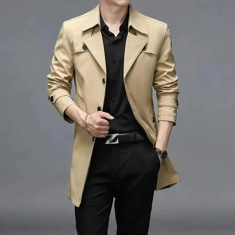 R&B | Slim Fit Einreiher Herren Trenchcoat