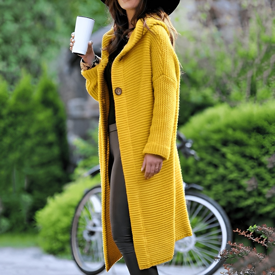 R&B | Eleganter Langer Cardigan Aus Strick