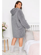 R&B | Snuggle Plus Übergrößen Teddy Hoodie Kleid
