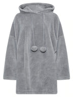 R&B | Snuggle Plus Übergrößen Teddy Hoodie Kleid
