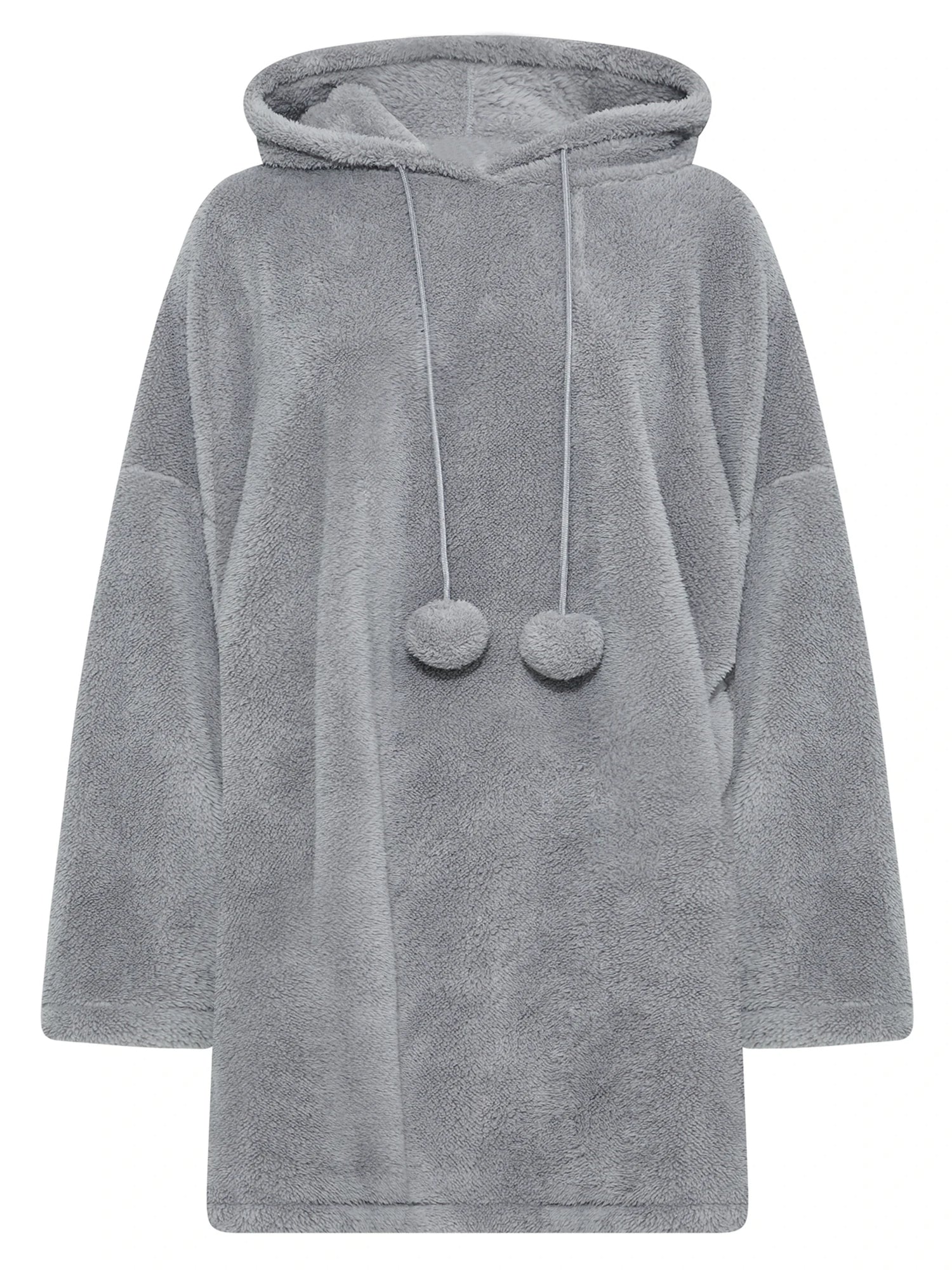 R&B | Snuggle Plus Übergrößen Teddy Hoodie Kleid