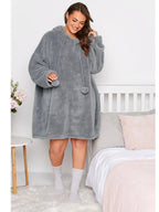 R&B | Snuggle Plus Übergrößen Teddy Hoodie Kleid