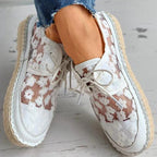 Orthopädisch, stilvoll und luftig | Schuh mit Blumendruck