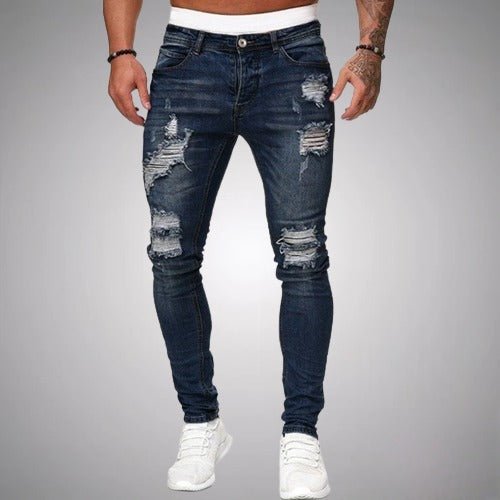 R&B | Dehnbare Ripped Jeans für Männer