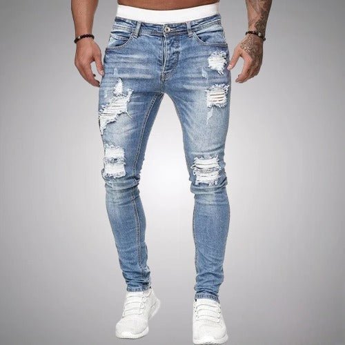 R&B | Dehnbare Ripped Jeans für Männer