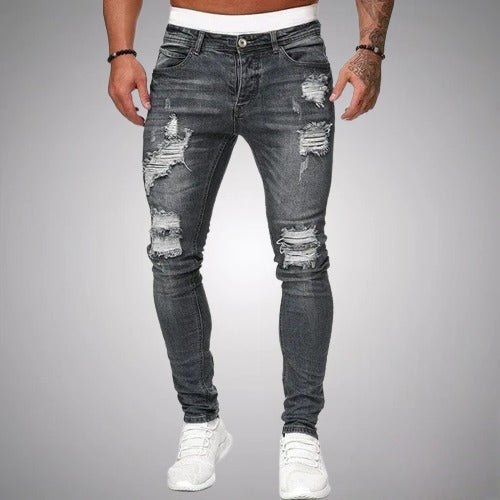 R&B | Dehnbare Ripped Jeans für Männer