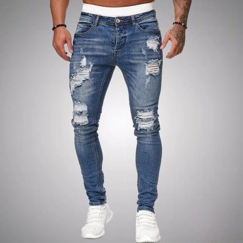 R&B | Dehnbare Ripped Jeans für Männer