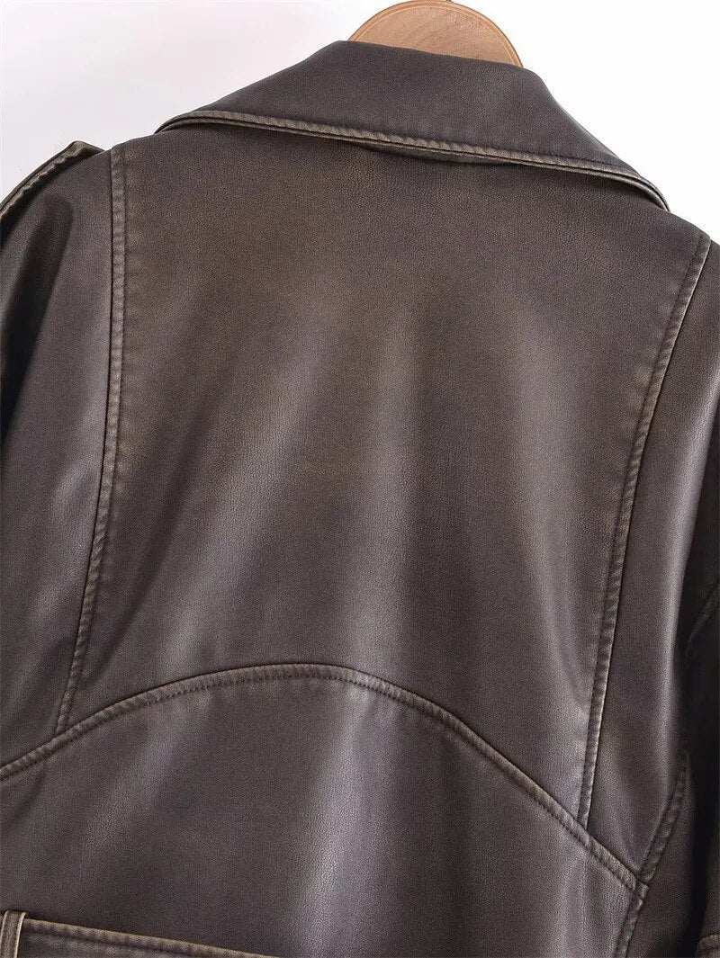 R&B | Kurz Geschnittene Bikerjacke - Vintage & Stilvoll