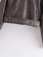 R&B | Kurz Geschnittene Bikerjacke - Vintage & Stilvoll