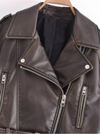 R&B | Kurz Geschnittene Bikerjacke - Vintage & Stilvoll