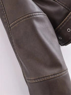 R&B | Kurz Geschnittene Bikerjacke - Vintage & Stilvoll