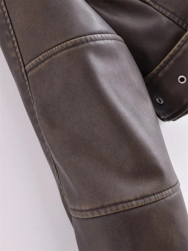 R&B | Kurz Geschnittene Bikerjacke - Vintage & Stilvoll